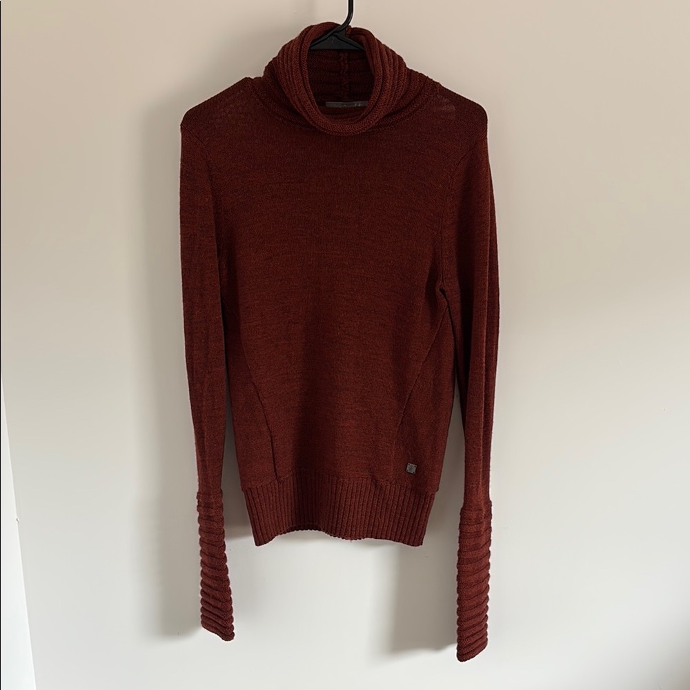 Smartwool 100% Merino Wool Deep Red Cowl Neck Sweater